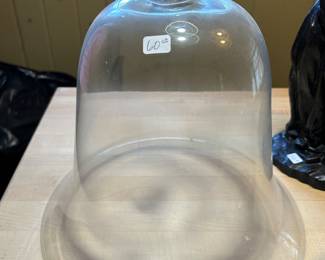  Large glass cloche $50