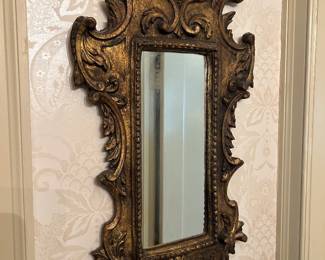 Antique 19th century Italian Gilt wood florentine baroque mirror $160