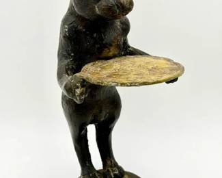 Diego Giacometti's "Chat Maître d'Hôtel" Style Metal Cat Statue