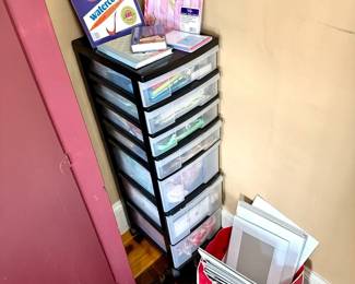 Seven Drawer Craft Tower With Contents