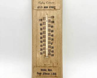 E E Sattler From Holyoke MA Thermometer