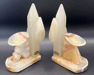 Carved Stone Bookends Made in Mexico — Imperfect