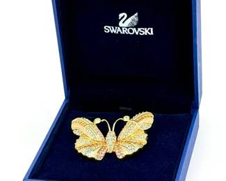 vintage Swarovski butterfly brooch