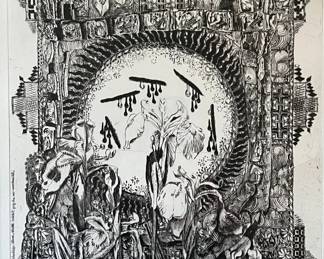 Anne Knoff 1978 “Solarlyod-Blodige Staver” Print