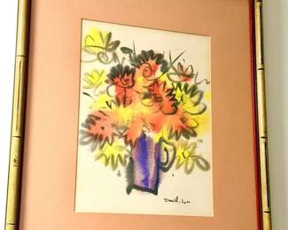Signed David Lu Flower Art