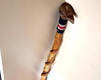 Carved Eagle Head Walking Stick