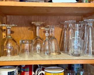 Stemware Cabinet & Clear Glass