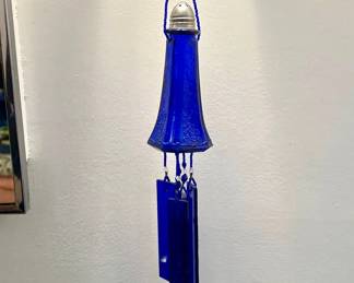 Cobalt Blue Glass Beaded Windchimes