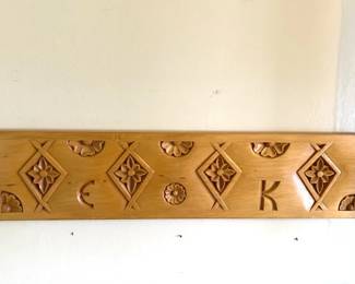 Decorative Blond Wood Hand-Carved Frieze Panel