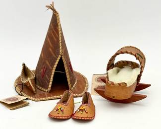 Native American Birch Bark Items