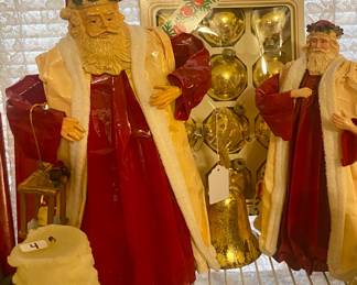Paper Machete  Mid Century Modern Santa Tree Toppers