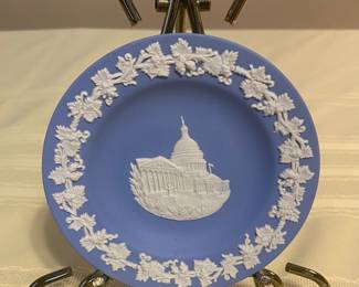 Blue Wedgewood Jasperware US Capitol Trinket Tray