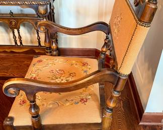 Unique 1920's Berkey &. Gay Armed Chair