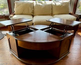 Plantation Style Sofa and Coffee Table 