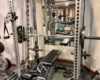 Nautilus NT-CCI Smith Machine with cable crossover station and high low pulleys