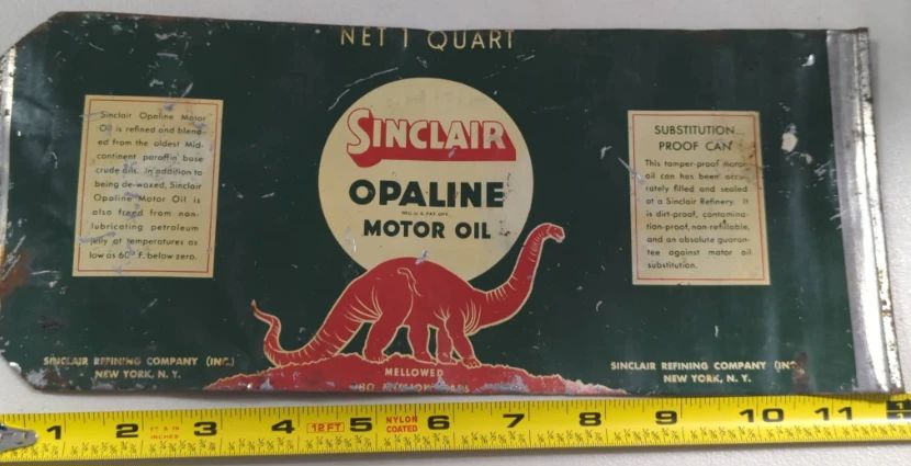 Sinclair Opaline Motor Oil Tin Sign