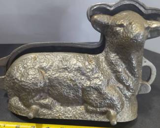 Vintage Cast Iron Lamb Cake Mold
