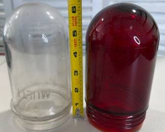 Vintage Industrial Light Fixture Globes