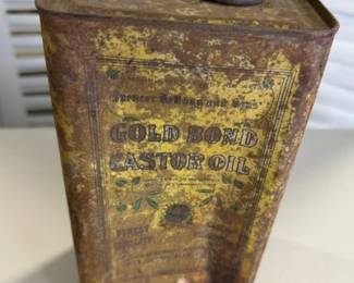 Vintage Gold Bond Castor Oil Can