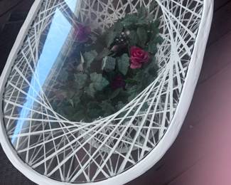 Wicker coffee table included with 13 piece set