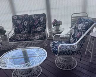 Wicker Sofa , Wicker Chair and Wicker table included with 13 piece set