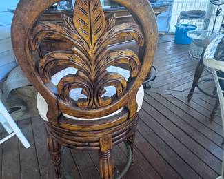 backview of bar stool