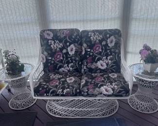 Wicker end tables included with 13 piece set