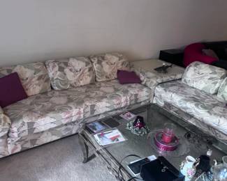 Left side of sofa with matching table 