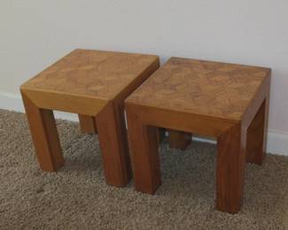 Cute parquet top end tables