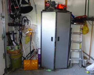 Come Dig In Garage, Fishing Equipment, Storage Cabinet, Tools