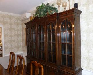 Beautiful Dining Table With 8 Chairs, Breakfront, Area Rug