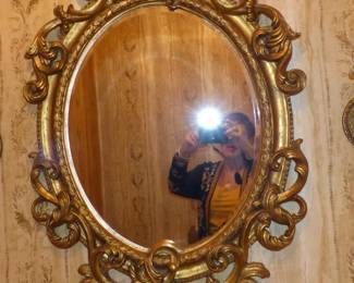 Ornate Decorative Mirror With Cherub Trim