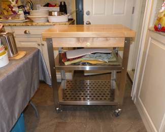 John Boos Cucina Americana Collection Rolling Kitchen Cart