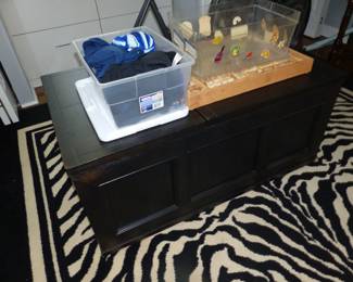 Coffee Table, Zebra Area Rug