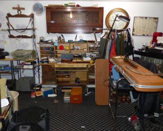Loaded Basement, Hunting Equipment, Gun Rack, Gun Cases, Clothing