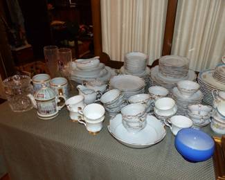 Vintage China & Dinnerware Sets, Waterford Covered Jar