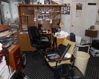 Loaded Basement, Hunting Equipment, Desk, Chairs, Clothing