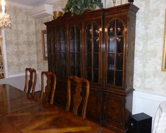 Beautiful Dining Table With 8 Chairs, Breakfront, Area Rug