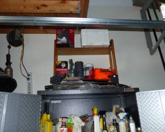 Come Dig In Garage, Fishing Equipment, Storage Cabinet, Tools