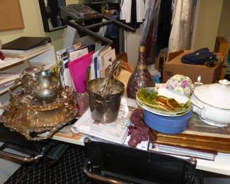 Loaded Basement, Bric-A-Brac, Silverplate, Pair Of Chairs