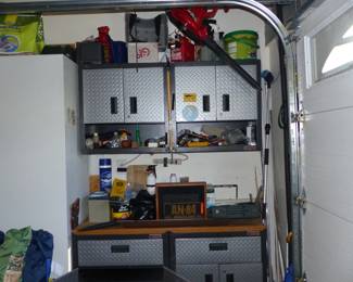 Come Dig In Garage, Fishing Equipment, Storage Cabinet, Tools