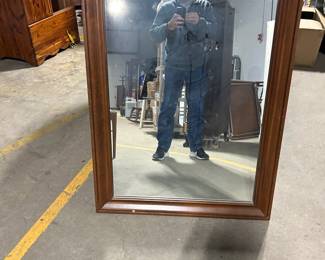 Wood framed mirror