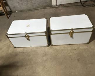 White twin foot lockers