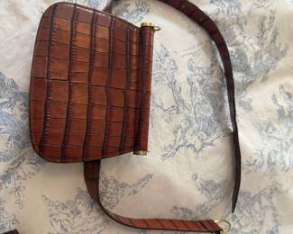 Max Mara hipster croc embossed