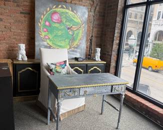 Hand painted writing desk 