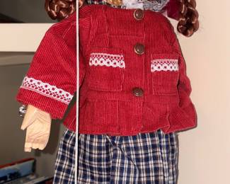 Vtg Wooden Girl Marionette