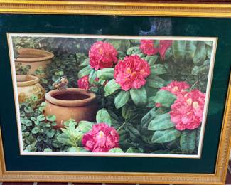 Framed, Signed & Numbered Flower Print By Brends 1996!
