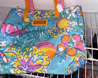 Lilly Pulitzer Large Canvas Tote Bag