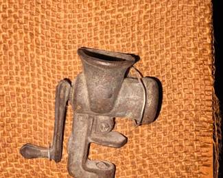Vtg Mounted Salesman Sample Meat Grinder
