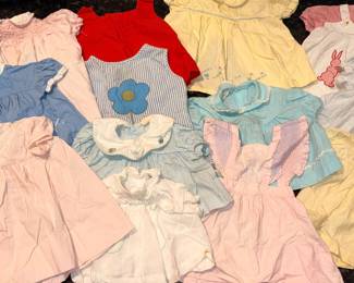 Vtg Cuvver-Ups by Culler, Frankhauf Switzerland, Toddle Tyke USA, Greencraft, Pemay Creation, Polly Flinders Hand Smocked, Pert‘n Sassy Girl’s Top, Nanette Babe Frock!